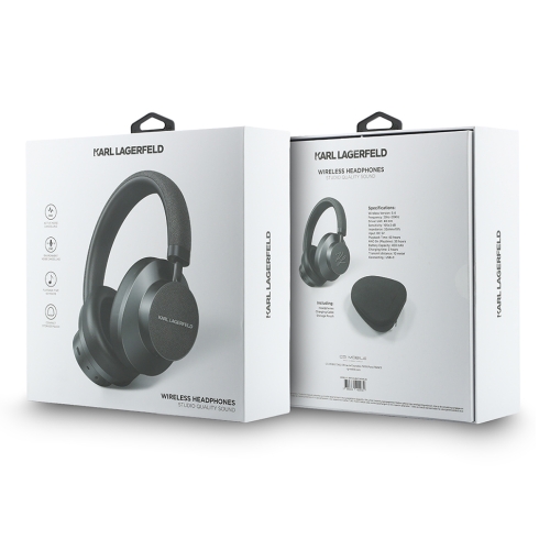 Karl Lagerfeld наушники беспроводные накладные Bluetooth HP ANC/ENC Saffiano with Metal Logo Grey