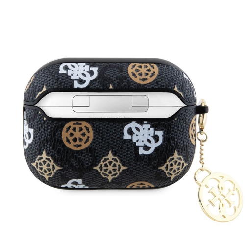 Guess для Airpods Pro 3 чехол PU 4G Colored Peony with 4G Charm Black