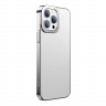 Чехол Baseus Glitter Case PC with metal armor для iPhone 13 Pro, серебристая рамка