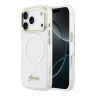 Guess для iPhone 17 Pro чехол IML Script Metal logo and Camera Hard Transparent (MagSafe)