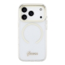 Guess для iPhone 17 Pro чехол IML Script Metal logo and Camera Hard Transparent (MagSafe)