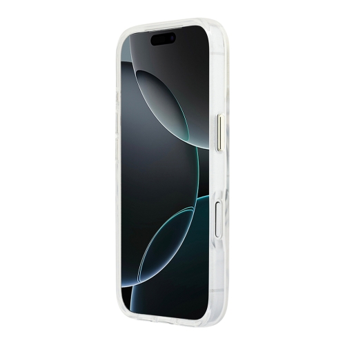 Guess для iPhone 17 Pro чехол IML Script Metal logo and Camera Hard Transparent (MagSafe)