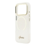 Guess для iPhone 17 Pro чехол IML Script Metal logo and Camera Hard Transparent (MagSafe)