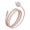 Energea Кабель FLOW Duo Watch USB-C to USB-C + Watch PD60W/480Mbps Nanoweave Pink 1.5m