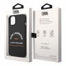 Чехол Lagerfeld Liquid silicone RSG logo Hard для iPhone 14, черный (MagSafe)