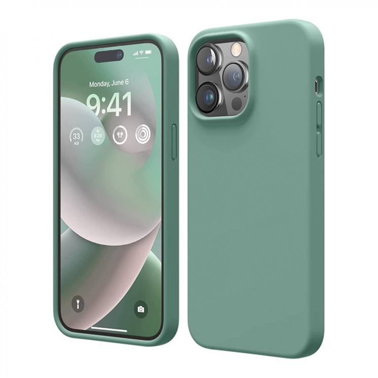 Чехол Elago Soft Silicone для iPhone 14 Pro Max, Midnight Green