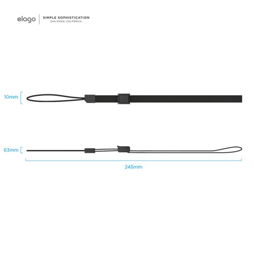 Ремешок на руку Elago Basic strap (Fabric) для AirPods, черный