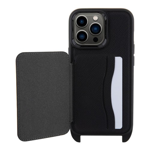 Чехол Lagerfeld Crossbody cardslot PU Saffiano NFT Karl&Choupette Hard для iPhone 13 Pro, черный