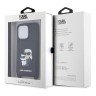 Чехол Lagerfeld Crossbody cardslot PU Saffiano NFT Karl&Choupette Hard для iPhone 13 Pro, черный