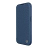 Nillkin для iPhone 15 Plus чехол QIN Pro (Cloth) Booktype Elite Blue