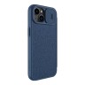Nillkin для iPhone 15 Plus чехол QIN Pro (Cloth) Booktype Elite Blue