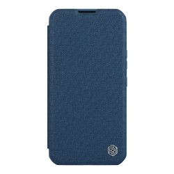 Nillkin для iPhone 15 Plus чехол QIN Pro (Cloth) Booktype Elite Blue