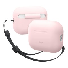 Elago для AirPods Pro 2 чехол Silicone case with Round strap Lovely Pink