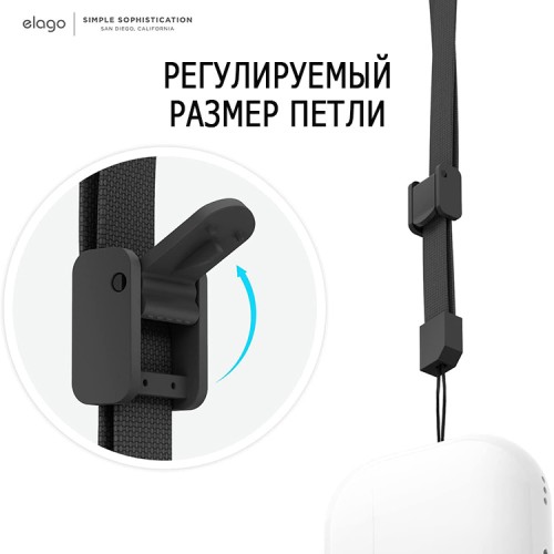 Elago для AirPods Pro 2 чехол Silicone case with Round strap Lovely Pink