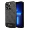Guess для iPhone 15 Pro чехол PU 4G Bottom stripe Metal logo Hard Grey