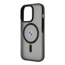 BMW для iPhone 15 Pro Max чехол Signature PC/TPU Frosted Hard Black (MagSafe)