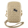 Hello Kitty для смартфонов сумка Phone ZIP Bag PU leather Quilted Bows with Strap Gold