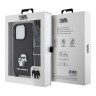 Karl Lagerfeld для iPhone 15 Pro чехол Crossbody PU Saffiano NFT Karl&Choup Metal +Strap Hard Black