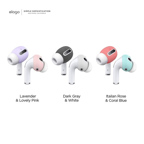 Elago для Airpods Pro 2 накладки на наушники Ear tips Cover Lovely pink/Lavender (2 sets)
