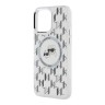 Karl Lagerfeld для iPhone 15 Pro чехол PC/TPU Monogram NFT Karl & Choup Metal Camera прозрачный (MagSafe)
