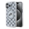 Karl Lagerfeld для iPhone 15 Pro чехол PC/TPU Monogram NFT Karl & Choup Metal Camera прозрачный (MagSafe)