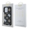 Guess для iPhone 16 Pro Max чехол PU кожа 4G Colored Peony Black (MagSafe)