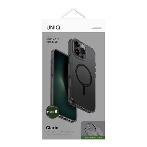 Uniq для iPhone 16 Pro Max чехол Clario Smoke (MagSafe)