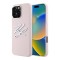 Karl Lagerfeld для iPhone 16 Pro Max чехол Liquid Silicone Metal Logo Initials Hard Pink