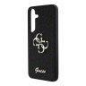 Guess для Galaxy S25+ чехол Fixed Glitters 4G Big metal logo Hard Black