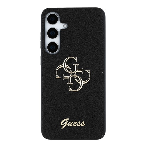 Guess для Galaxy S25+ чехол Fixed Glitters 4G Big metal logo Hard Black