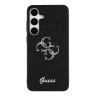 Guess для Galaxy S25+ чехол Fixed Glitters 4G Big metal logo Hard Black
