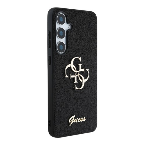 Guess для Galaxy S25+ чехол Fixed Glitters 4G Big metal logo Hard Black
