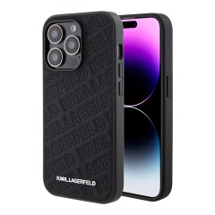 Karl Lagerfeld для iPhone 15 Pro Max чехол PU Quilted Logo pattern Hard Black