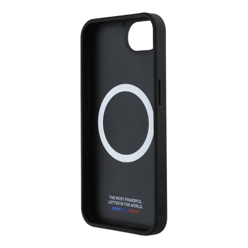 BMW для iPhone 16e чехол M-Collection PU Carbon Metal logo Hard Black (MagSafe)