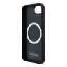 BMW для iPhone 16e чехол M-Collection PU Carbon Metal logo Hard Black (MagSafe)