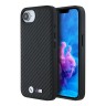 BMW для iPhone 16e чехол M-Collection PU Carbon Metal logo Hard Black (MagSafe)