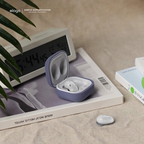 Силиконовый чехол Elago Silicone case для Galaxy Buds 2/Live/Pro, Lavender Grey