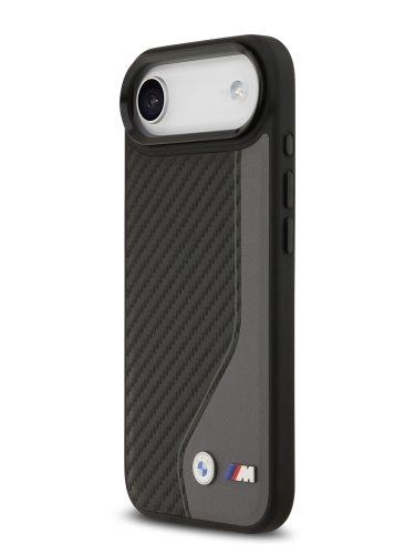 BMW для iPhone Air чехол M-series PU Carbon/Smooth Metal logo Hard Black/Grey (MagSafe)