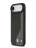 BMW для iPhone Air чехол M-series PU Carbon/Smooth Metal logo Hard Black/Grey (MagSafe)