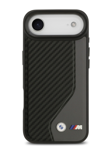 BMW для iPhone Air чехол M-series PU Carbon/Smooth Metal logo Hard Black/Grey (MagSafe)
