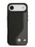 BMW для iPhone Air чехол M-series PU Carbon/Smooth Metal logo Hard Black/Grey (MagSafe)