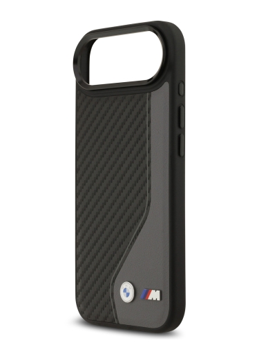 BMW для iPhone Air чехол M-series PU Carbon/Smooth Metal logo Hard Black/Grey (MagSafe)