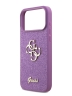 Guess для iPhone 17 Pro Max чехол Fixed Glitters 4G Big metal logo Hard Lilac