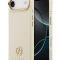 Guess для iPhone Air чехол PU Grained 4G Diamond metal logo Gold camera Hard Beige (MagSafe)