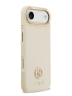Guess для iPhone Air чехол PU Grained 4G Diamond metal logo Gold camera Hard Beige (MagSafe)