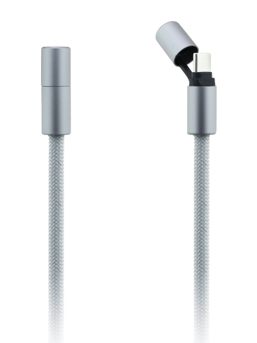 Karl Lagerfeld шнурок на шею Crossbody Nylon cord + Кабель USB-C/C + NFT Choupette metal charm Grey