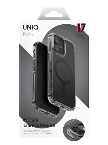 Uniq для iPhone 17 чехол Lifepro Xtreme AF Frost Smoke (MagSafe)