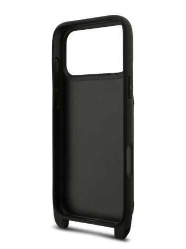 Karl Lagerfeld для iPhone 17 Pro Max чехол Crossbody cardslot PU Saffiano NFT Karl&Choupette Hard Black