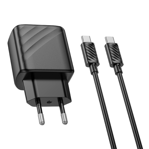 HOCO сетевое зарядное устройство CS23A Sunlight charger set Type-C PD30W + USB-A QC3.0 +кабель C-to-C Black