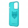 Чехол Karl Lagerfeld TPU FLUO Choupette Hard для iPhone 13 Pro, голубой